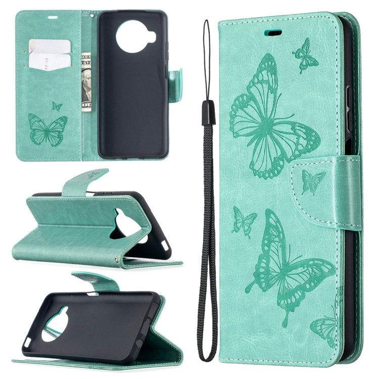 Two Butterflies Embossing Pattern Horizontal Flip Leather Case with Holder & Card Slot & Wallet & Lanyard, For Xiaomi Mi 10T 5G, For Xiaomi Mi 10T Lite 5G, For Xiaomi Poco X3, For Nokia 2.4