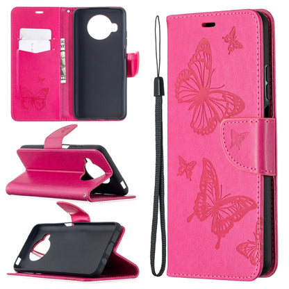 Two Butterflies Embossing Pattern Horizontal Flip Leather Case with Holder & Card Slot & Wallet & Lanyard, For Xiaomi Mi 10T 5G, For Xiaomi Mi 10T Lite 5G, For Xiaomi Poco X3, For Nokia 2.4