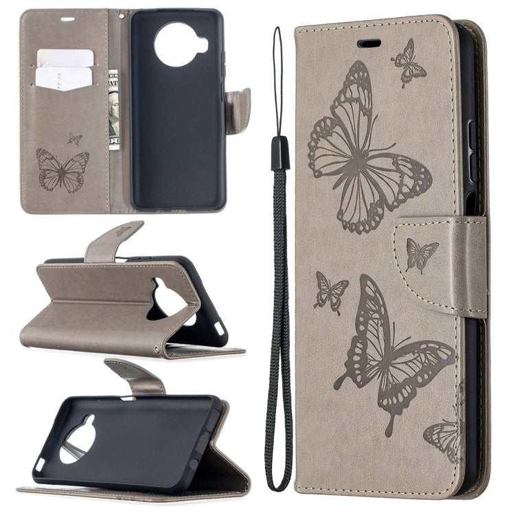 Two Butterflies Embossing Pattern Horizontal Flip Leather Case with Holder & Card Slot & Wallet & Lanyard, For Xiaomi Mi 10T 5G, For Xiaomi Mi 10T Lite 5G, For Xiaomi Poco X3, For Nokia 2.4