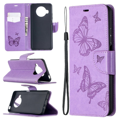 Two Butterflies Embossing Pattern Horizontal Flip Leather Case with Holder & Card Slot & Wallet & Lanyard, For Xiaomi Mi 10T 5G, For Xiaomi Mi 10T Lite 5G, For Xiaomi Poco X3, For Nokia 2.4