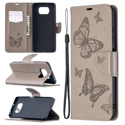 Two Butterflies Embossing Pattern Horizontal Flip Leather Case with Holder & Card Slot & Wallet & Lanyard, For Xiaomi Mi 10T 5G, For Xiaomi Mi 10T Lite 5G, For Xiaomi Poco X3, For Nokia 2.4