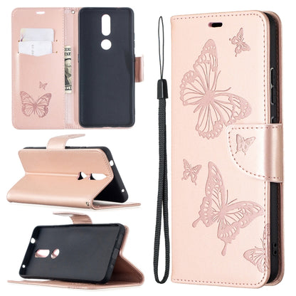 Two Butterflies Embossing Pattern Horizontal Flip Leather Case with Holder & Card Slot & Wallet & Lanyard, For Xiaomi Mi 10T 5G, For Xiaomi Mi 10T Lite 5G, For Xiaomi Poco X3, For Nokia 2.4