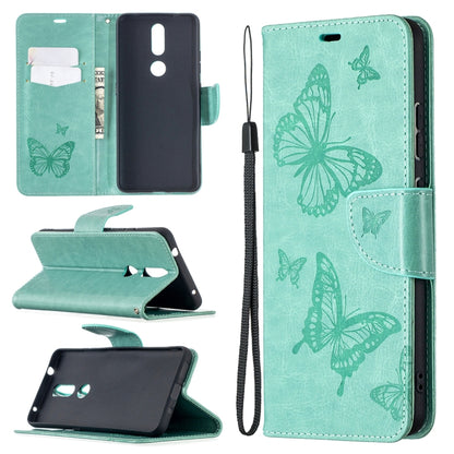 Two Butterflies Embossing Pattern Horizontal Flip Leather Case with Holder & Card Slot & Wallet & Lanyard, For Xiaomi Mi 10T 5G, For Xiaomi Mi 10T Lite 5G, For Xiaomi Poco X3, For Nokia 2.4