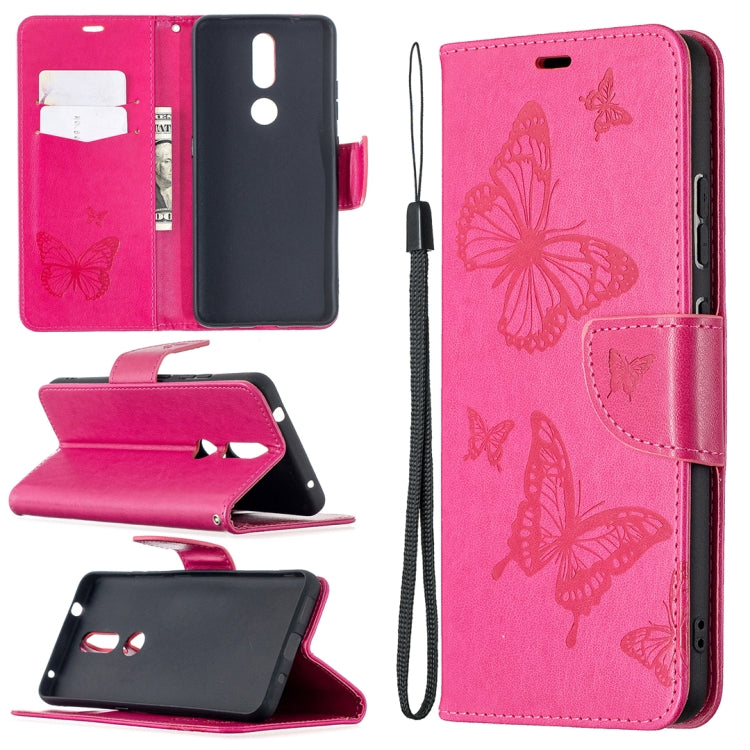 Two Butterflies Embossing Pattern Horizontal Flip Leather Case with Holder & Card Slot & Wallet & Lanyard, For Xiaomi Mi 10T 5G, For Xiaomi Mi 10T Lite 5G, For Xiaomi Poco X3, For Nokia 2.4