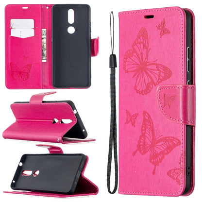 Two Butterflies Embossing Pattern Horizontal Flip Leather Case with Holder & Card Slot & Wallet & Lanyard, For Xiaomi Mi 10T 5G, For Xiaomi Mi 10T Lite 5G, For Xiaomi Poco X3, For Nokia 2.4