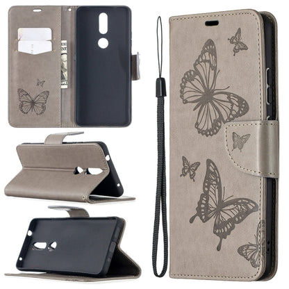 Two Butterflies Embossing Pattern Horizontal Flip Leather Case with Holder & Card Slot & Wallet & Lanyard, For Xiaomi Mi 10T 5G, For Xiaomi Mi 10T Lite 5G, For Xiaomi Poco X3, For Nokia 2.4