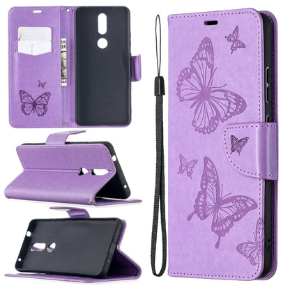 Two Butterflies Embossing Pattern Horizontal Flip Leather Case with Holder & Card Slot & Wallet & Lanyard, For Xiaomi Mi 10T 5G, For Xiaomi Mi 10T Lite 5G, For Xiaomi Poco X3, For Nokia 2.4