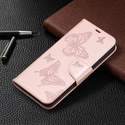 Two Butterflies Embossing Pattern Horizontal Flip Leather Case with Holder & Card Slot & Wallet & Lanyard, For Nokia 3.4