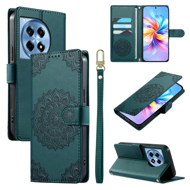 Totem Embossed Magnetic Closure Vegan Leather Phone Case with Strap, For OnePlus 12R, For OnePlus Nord N30, For OnePlus Nord CE 3 Lite