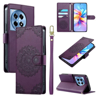 Totem Embossed Magnetic Closure Vegan Leather Phone Case with Strap, For OnePlus 12R, For OnePlus Nord N30, For OnePlus Nord CE 3 Lite