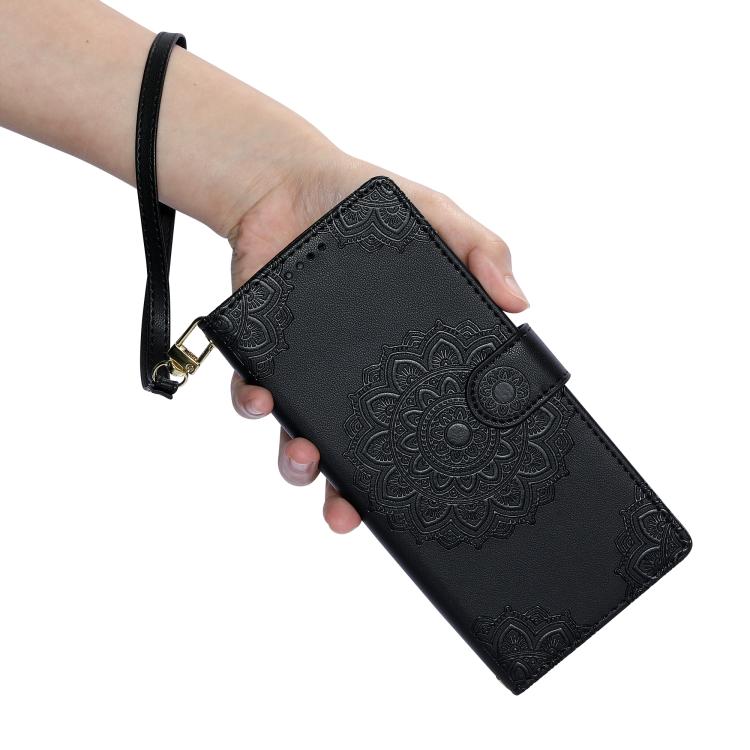 Totem Embossed Magnetic Closure Vegan Leather Phone Case with Strap, For OnePlus Ace 2V