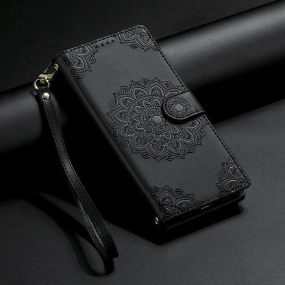 Totem Embossed Magnetic Closure Vegan Leather Phone Case with Strap, For OnePlus Ace 2V
