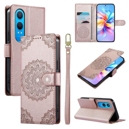 Totem Embossed Magnetic Closure Vegan Leather Phone Case with Strap, For OnePlus 15, For OnePlus 13R, For OnePlus Nord CE 4 Lite