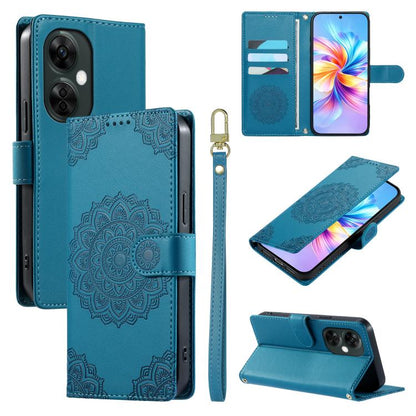 Totem Embossed Magnetic Closure Vegan Leather Phone Case with Strap, For OnePlus 12R, For OnePlus Nord N30, For OnePlus Nord CE 3 Lite