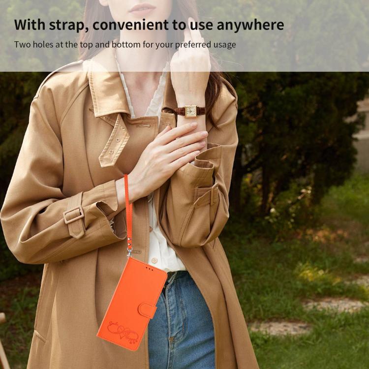 Happy Heart Pattern Magnetic Closure Vegan Leather Phone Case with Wrist Strap, For OnePlus 10R / Ace / 10R Prime, For OnePlus Nord CE 2 5G
