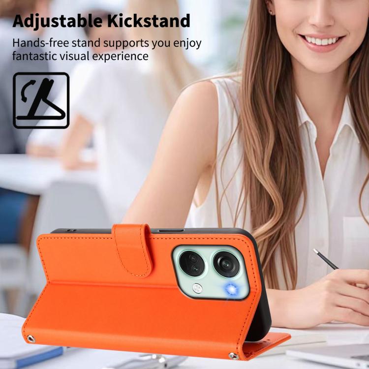Happy Heart Pattern Magnetic Closure Vegan Leather Phone Case with Wrist Strap, For OnePlus Nord 3 / Ace 2V, For OnePlus 11R 5G Global