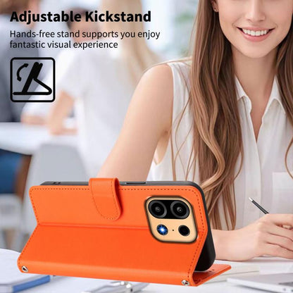 Happy Heart Pattern Magnetic Closure Vegan Leather Phone Case with Wrist Strap, For OnePlus Turbo 6X Pro 5G, For OnePlus Nord CE6 Lite