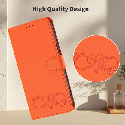 Happy Heart Pattern Magnetic Closure Vegan Leather Phone Case with Wrist Strap, For OnePlus Turbo 6X Pro 5G, For OnePlus Nord CE6 Lite