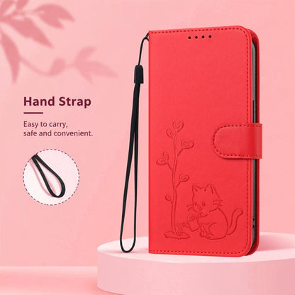YX0014 Cat Watering Tree Buckle Vegan Leather Phone Case with Lanyard, For OnePlus 13, For OnePlus Nord 4