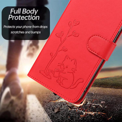 YX0014 Cat Watering Tree Buckle Vegan Leather Phone Case with Lanyard, For OnePlus Nord 3, For OnePlus 11