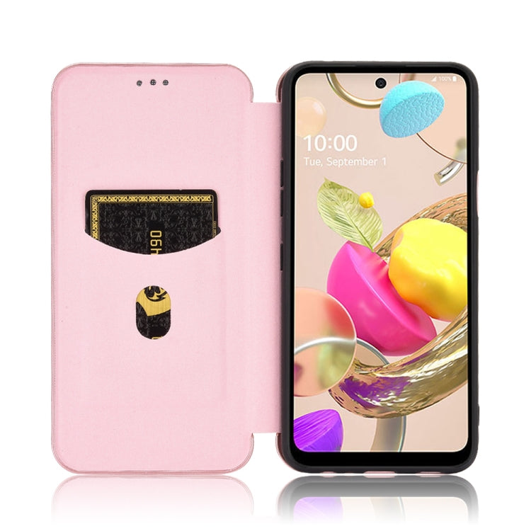 Carbon Fiber Texture Magnetic Horizontal Flip TPU + PC + PU Leather Case with Card Slot, For LG K42, For OPPO Realme V5 / Realme Q2, For Wiko View5 Plus, For Huawei P Smart 2021 / Y7A