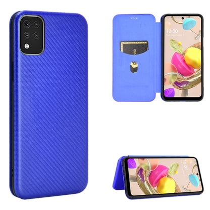 Carbon Fiber Texture Magnetic Horizontal Flip TPU + PC + PU Leather Case with Card Slot, For LG K42, For OPPO Realme V5 / Realme Q2, For Wiko View5 Plus, For Huawei P Smart 2021 / Y7A