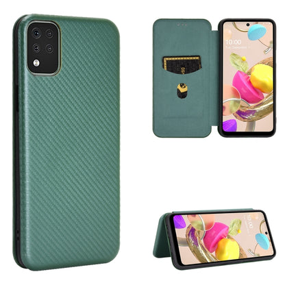 Carbon Fiber Texture Magnetic Horizontal Flip TPU + PC + PU Leather Case with Card Slot, For LG K42, For OPPO Realme V5 / Realme Q2, For Wiko View5 Plus, For Huawei P Smart 2021 / Y7A