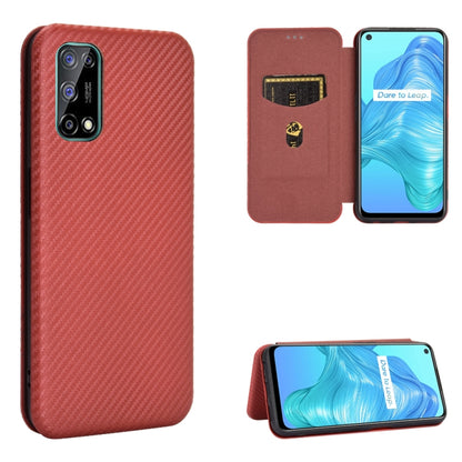 Carbon Fiber Texture Magnetic Horizontal Flip TPU + PC + PU Leather Case with Card Slot, For LG K42, For OPPO Realme V5 / Realme Q2, For Wiko View5 Plus, For Huawei P Smart 2021 / Y7A