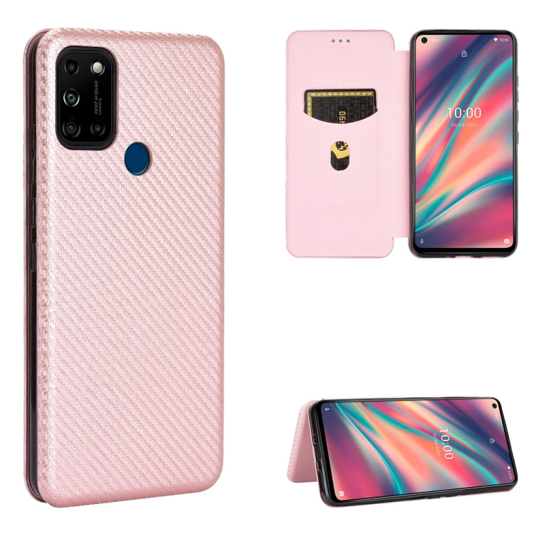 Carbon Fiber Texture Magnetic Horizontal Flip TPU + PC + PU Leather Case with Card Slot, For LG K42, For OPPO Realme V5 / Realme Q2, For Wiko View5 Plus, For Huawei P Smart 2021 / Y7A