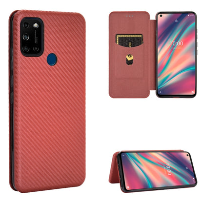 Carbon Fiber Texture Magnetic Horizontal Flip TPU + PC + PU Leather Case with Card Slot, For LG K42, For OPPO Realme V5 / Realme Q2, For Wiko View5 Plus, For Huawei P Smart 2021 / Y7A