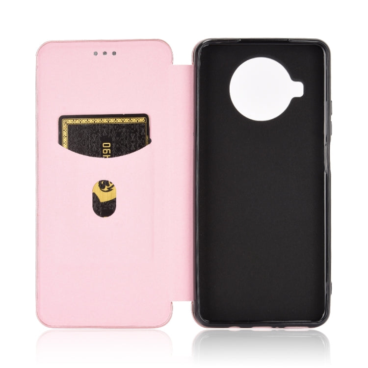 Carbon Fiber Texture Magnetic Horizontal Flip TPU + PC + PU Leather Case with Card Slot, For Xiaomi Mi 10T Lite