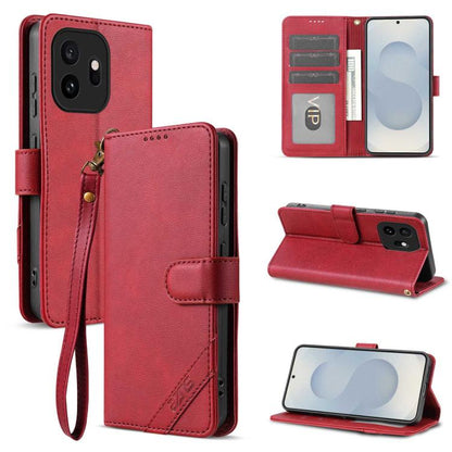 AZNS A2 Series Tri-Card Wallet RFID Vegan Leather Phone Case with Strap, For OnePlus Turbo 6/Nord 6 5G, For OnePlus 15T, For OnePlus 15