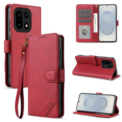 AZNS A2 Series Tri-Card Wallet RFID Vegan Leather Phone Case with Strap, For OnePlus Turbo 6/Nord 6 5G, For OnePlus 15T, For OnePlus 15