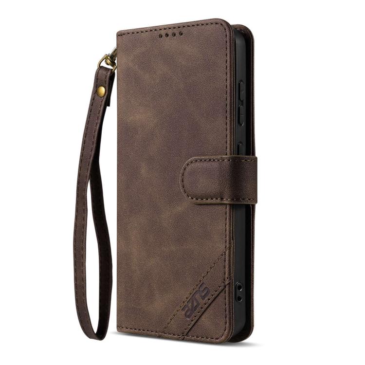 AZNS A2 Series Tri-Card Wallet RFID Vegan Leather Phone Case with Strap, For OnePlus Turbo 6/Nord 6 5G, For OnePlus 15T, For OnePlus 15