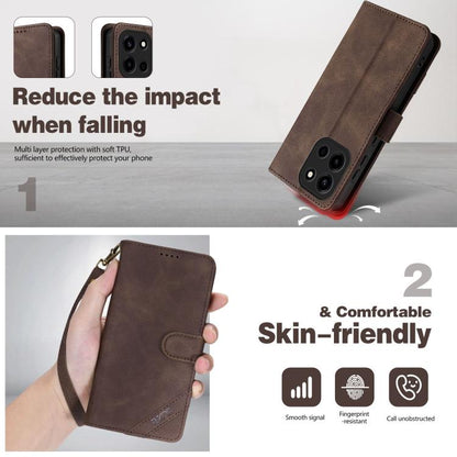 AZNS A2 Series Tri-Card Wallet RFID Vegan Leather Phone Case with Strap, For OnePlus Turbo 6/Nord 6 5G, For OnePlus 15T, For OnePlus 15
