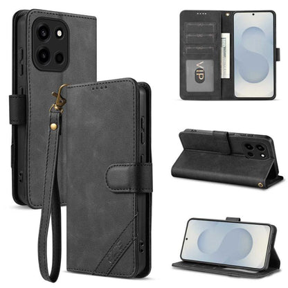 AZNS A2 Series Tri-Card Wallet RFID Vegan Leather Phone Case with Strap, For OnePlus Turbo 6/Nord 6 5G, For OnePlus 15T, For OnePlus 15
