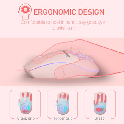 MKESPN SXS-838 Type-C Interface RGB Hollow Wired Mouse, Type-C