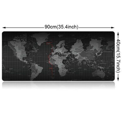 Extended Large Anti-Slip World Map Pattern Soft Rubber Smooth Cloth Surface Game Mouse Pad Keyboard Mat, Size: 90 x 40cm, Size: 90 x 40cm