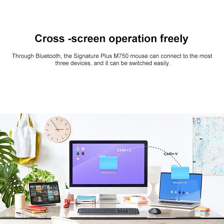 Logitech M750 2000DPI 2.4GHz Wireless Bluetooth Dual Mode Mouse, M750