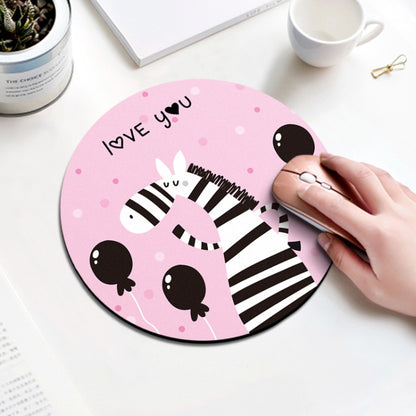 Zebra Pattern Circular Mouse Pad, Diameter: 22cm, Zebra