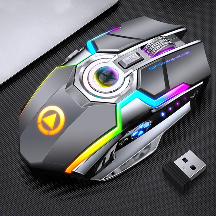 YINDIAO A5 2.4GHz 1600DPI 3-modes Adjustable Rechargeable RGB Light Wireless Silent Gaming Mouse