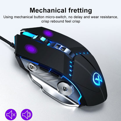 GM20 3200DPI 4-modes Adjustable 7-keys RGB Light Wired Gaming Mouse, GM20 Black, GM20 White