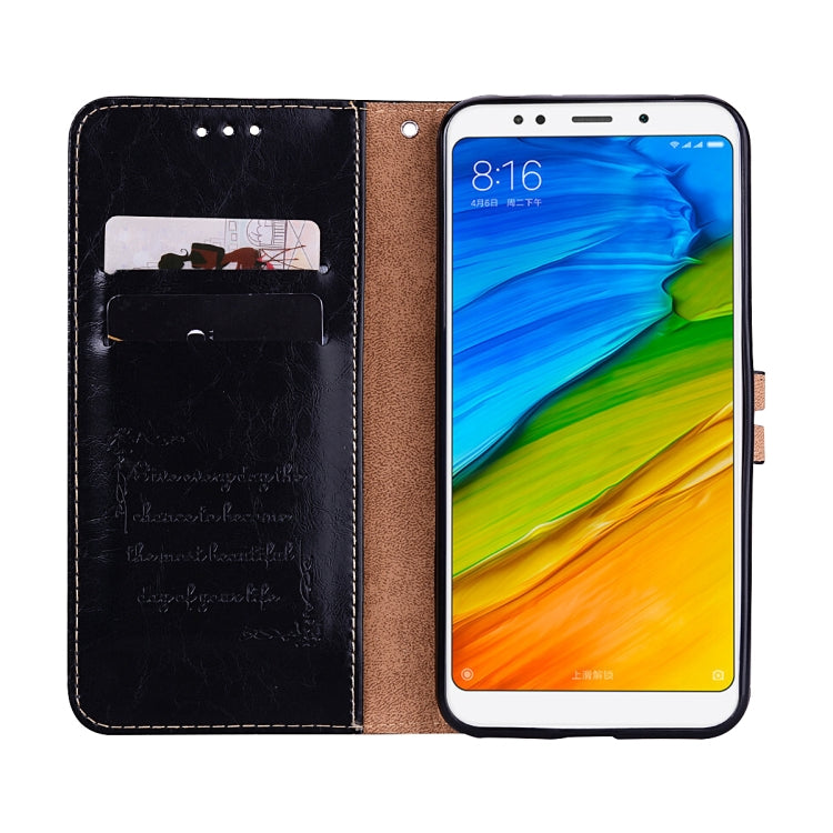 For Xiaomi Redmi 5 Oil Wax Texture Horizontal Flip Leather Case with Holder & Card Slots & Wallet, For Xiaomi Redmi 5