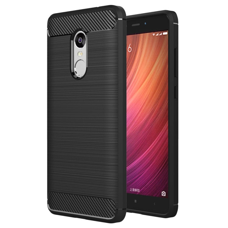 For Xiaomi  Redmi Note 4X Brushed Carbon Fiber Texture Shockproof TPU Protective Case , For Redmi Note 4X, Redmi Note 4X