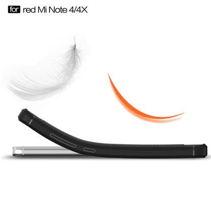For Xiaomi  Redmi Note 4X Brushed Carbon Fiber Texture Shockproof TPU Protective Case , For Redmi Note 4X, Redmi Note 4X