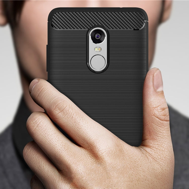 For Xiaomi  Redmi Note 4X Brushed Carbon Fiber Texture Shockproof TPU Protective Case , For Redmi Note 4X, Redmi Note 4X