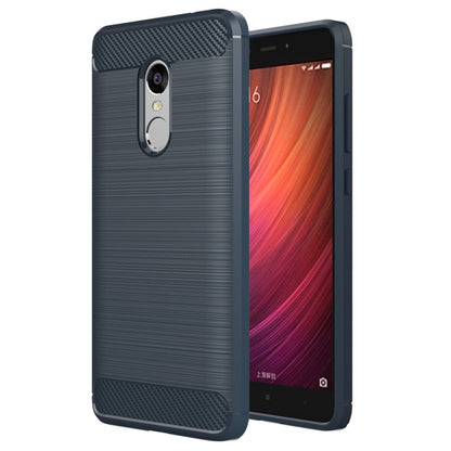 For Xiaomi  Redmi Note 4X Brushed Carbon Fiber Texture Shockproof TPU Protective Case , For Redmi Note 4X, Redmi Note 4X