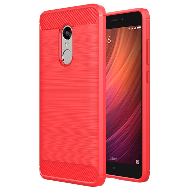 For Xiaomi  Redmi Note 4X Brushed Carbon Fiber Texture Shockproof TPU Protective Case , For Redmi Note 4X, Redmi Note 4X