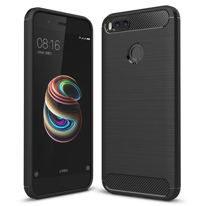 For Xiaomi  Mi 5X Carbon Fiber TPU Brushed Texture Shockproof Protective Back Cover Case, For Xiaomi Mi 5X