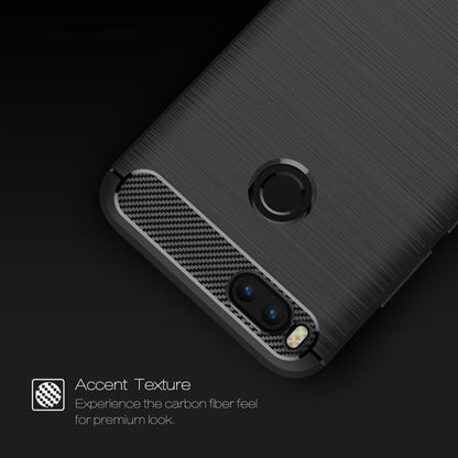 For Xiaomi  Mi 5X Carbon Fiber TPU Brushed Texture Shockproof Protective Back Cover Case, For Xiaomi Mi 5X